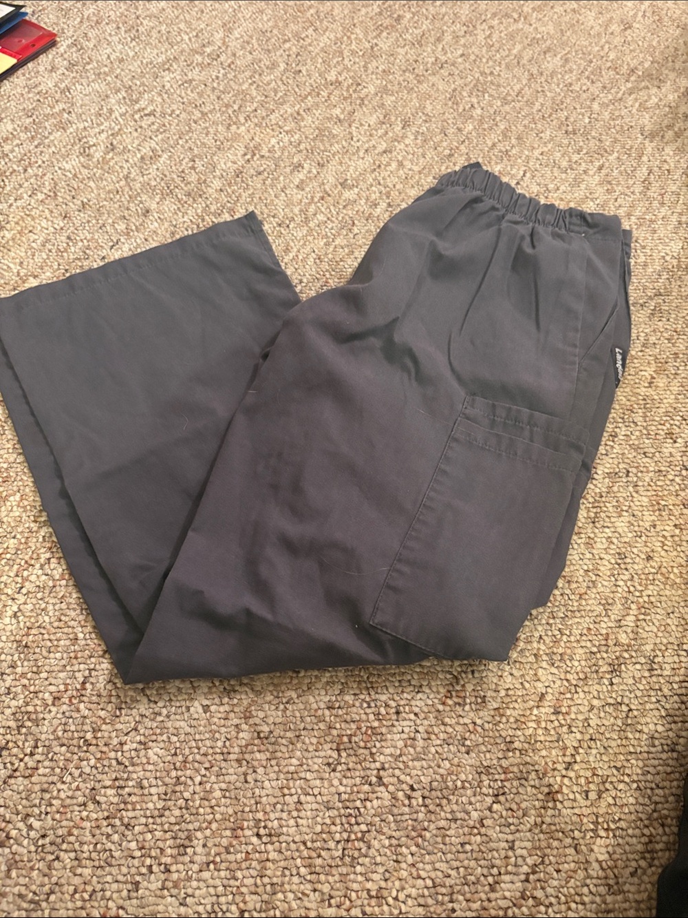 Landau Women's Cargo Scrub Pants - Charcoal size petite xsmall